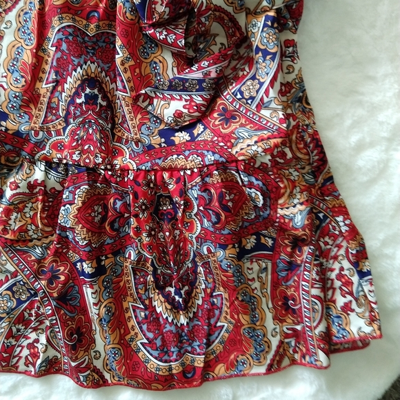 Boho Floral Random Print Dress. NWOT. Size Large. - Picture 5 of 5